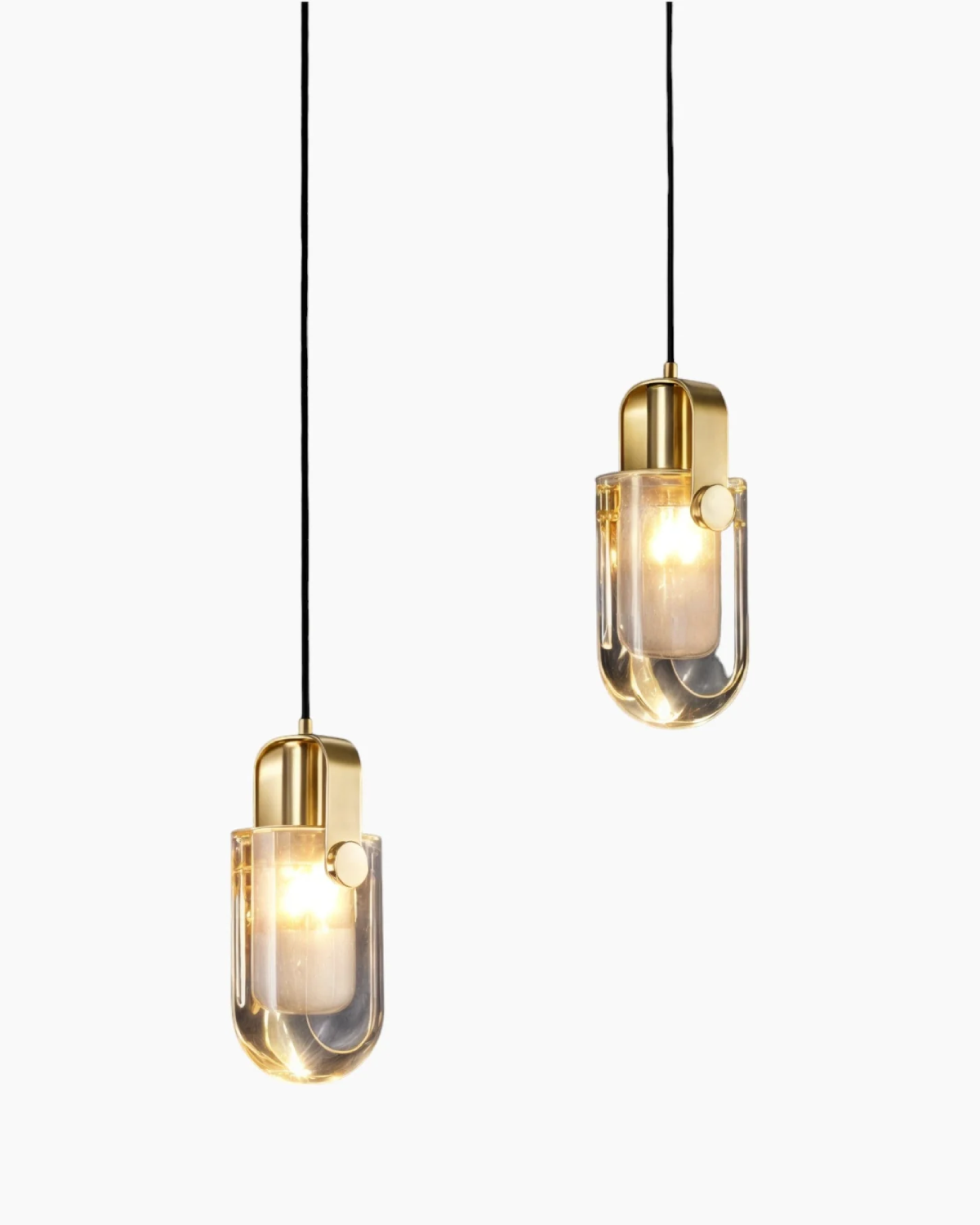 Elegant Gold and Crystal Pendant Lamp – Adjustable Height Kitchen Pendant Lighting 4