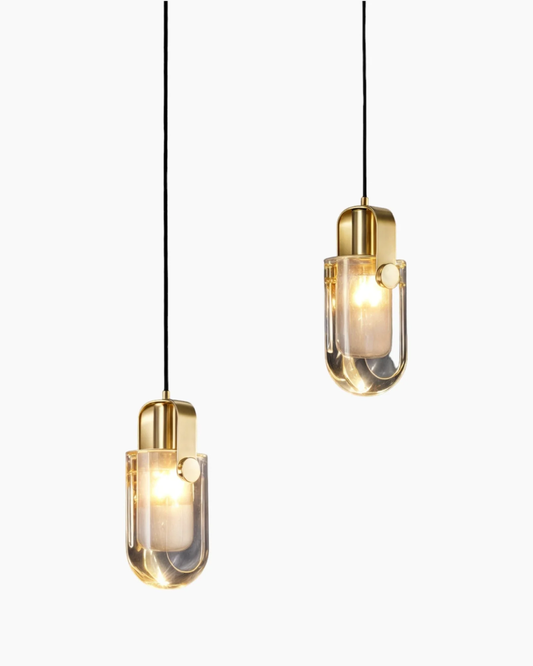 Elegant Gold and Crystal Pendant Lamp – Adjustable Height Kitchen Pendant Lighting 4