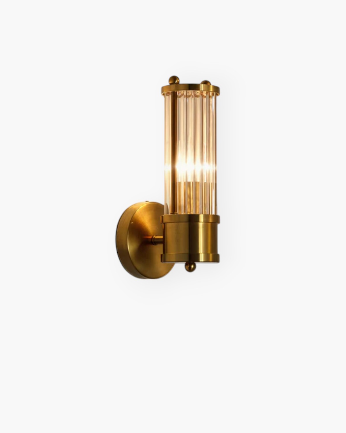 Elegant Wall Sconce Lighting with Crystal Glass and Stainless Steel – 27cm Height 1