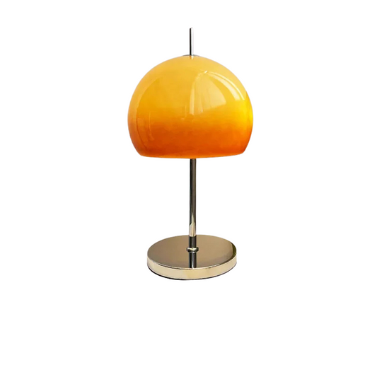 Bauhaus Retro Table and Floor Lamp with Dimmable Remote Control – Orange Stained Glass 2
