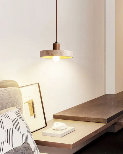 Elegant Travertine Pendant Lamp – Minimalist Kitchen Pendant Lighting for Cozy Spaces 4