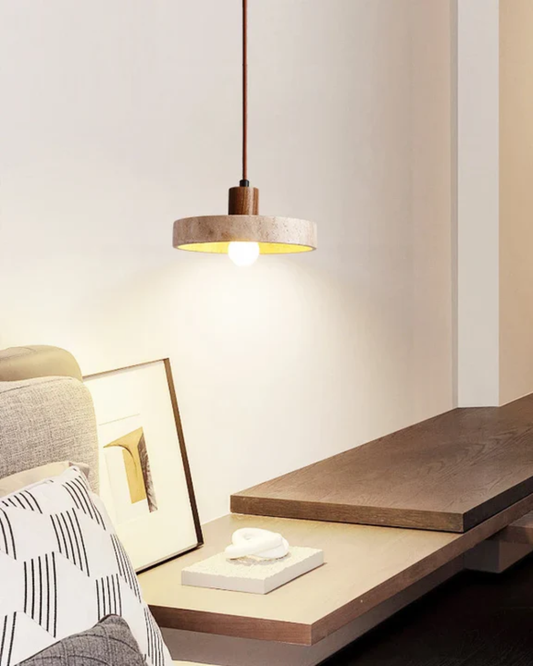Elegant Travertine Pendant Lamp – Minimalist Kitchen Pendant Lighting for Cozy Spaces 4