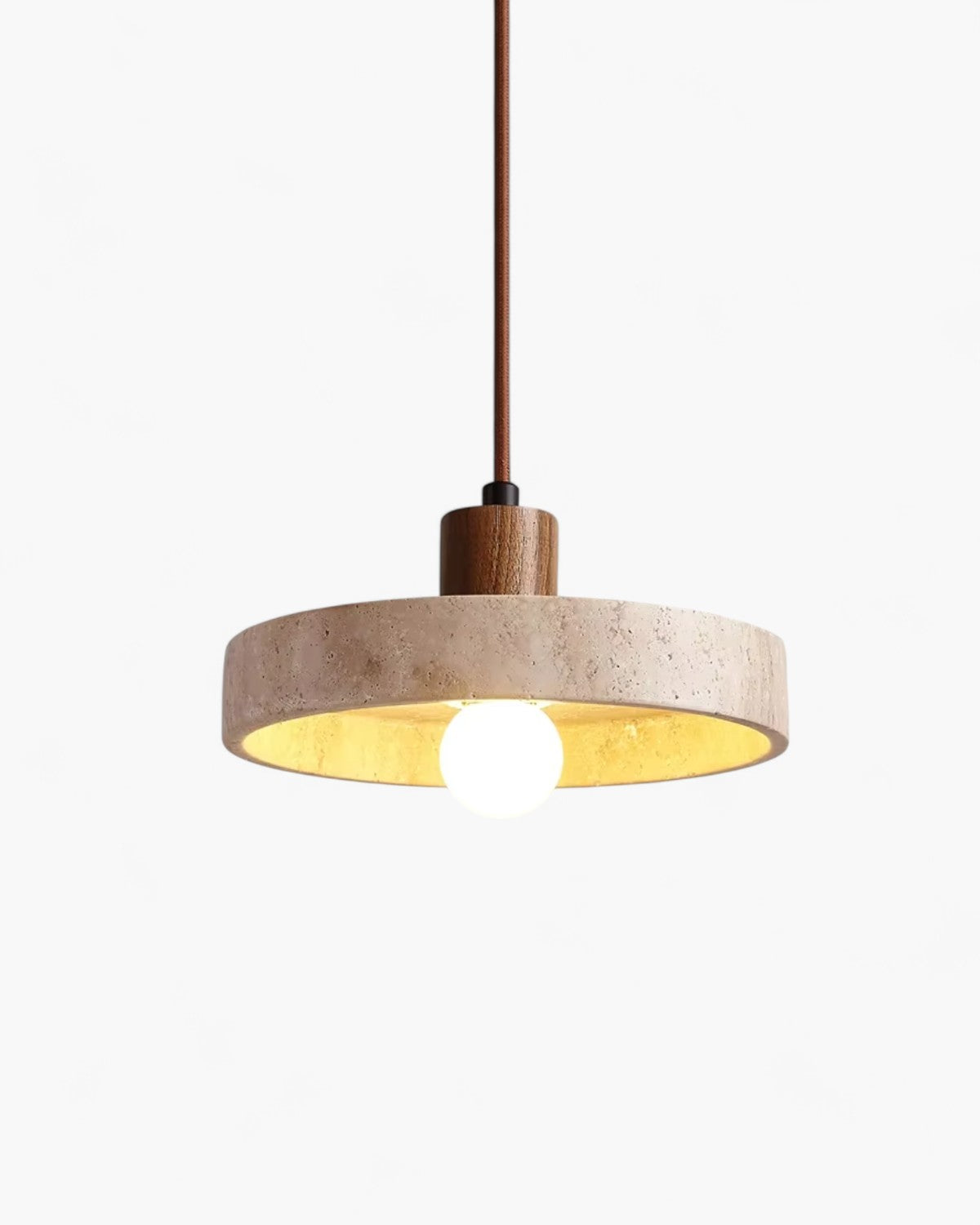 Elegant Travertine Pendant Lamp – Minimalist Kitchen Pendant Lighting for Cozy Spaces 1