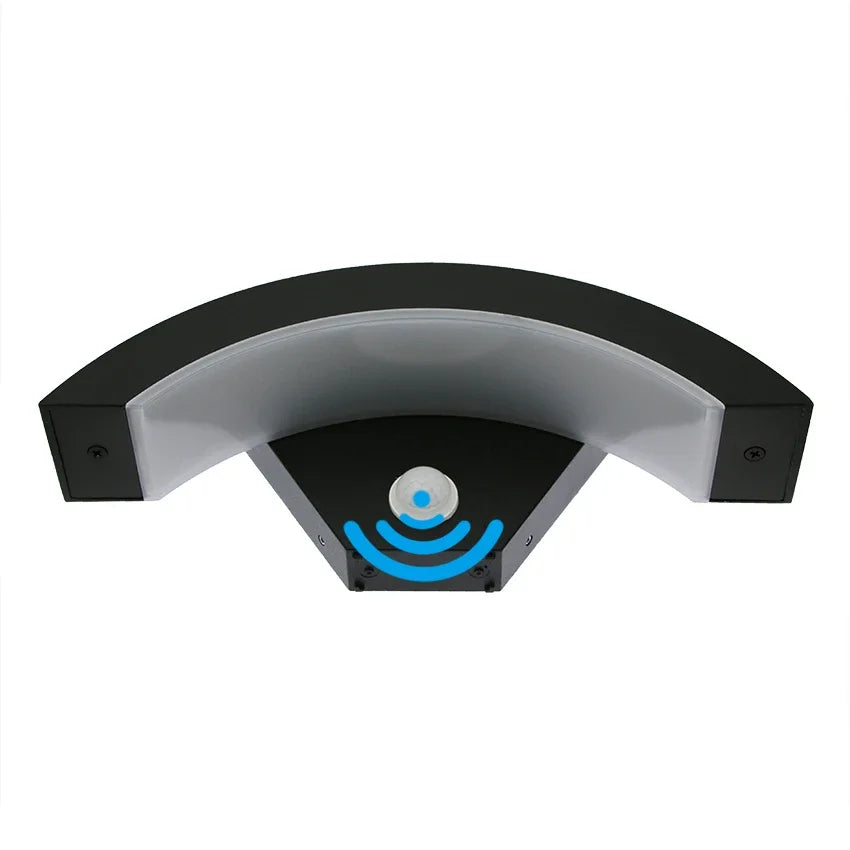 Nordic Arc | Metal LED Outdoor Wall Light with Motion Sensor – Waterproof IP65